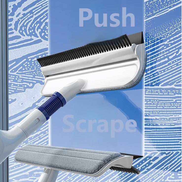 New 3-in-1 spray window cleaner, environmentally friendly and durable, microfiber scraper suction cup