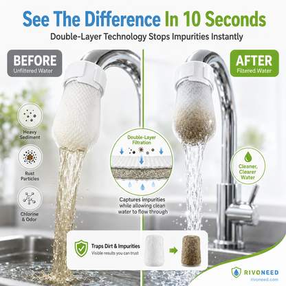 📢📢50% OFF !! ⏰Anti-Splash Kitchen Faucet Filter for Sediment & Rust Removal