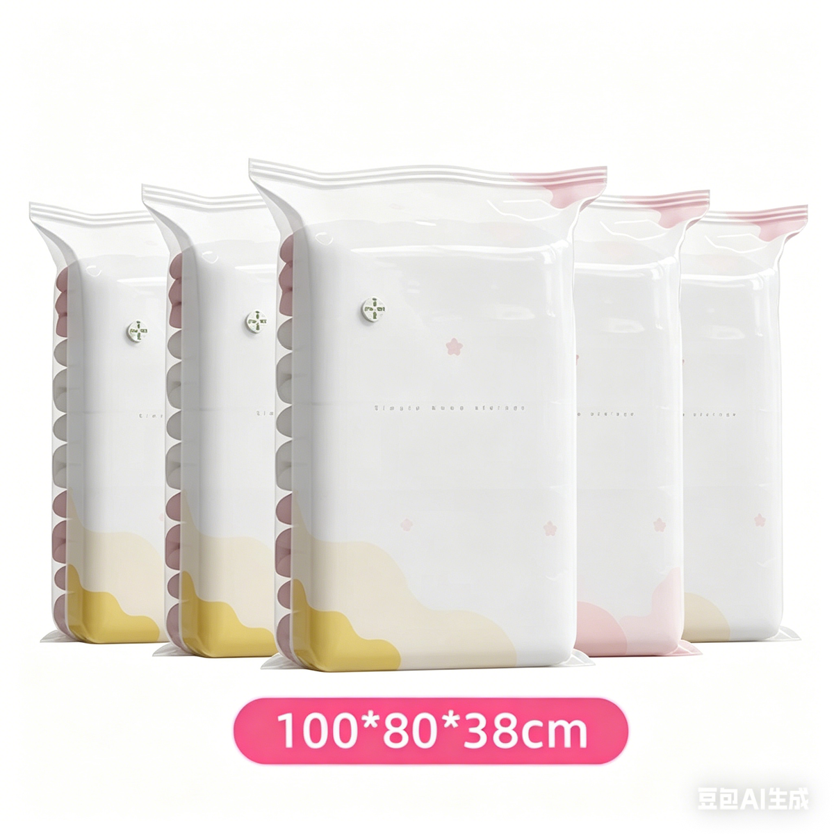 Press-to-Compress Vacuum Storage Bags