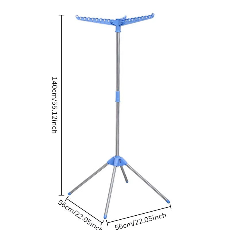 Household floor-type stainless steel folding clothesline