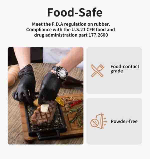 🔥Sale 53% OFF🎅100/50PCS Black Nitrile Disposable Glove