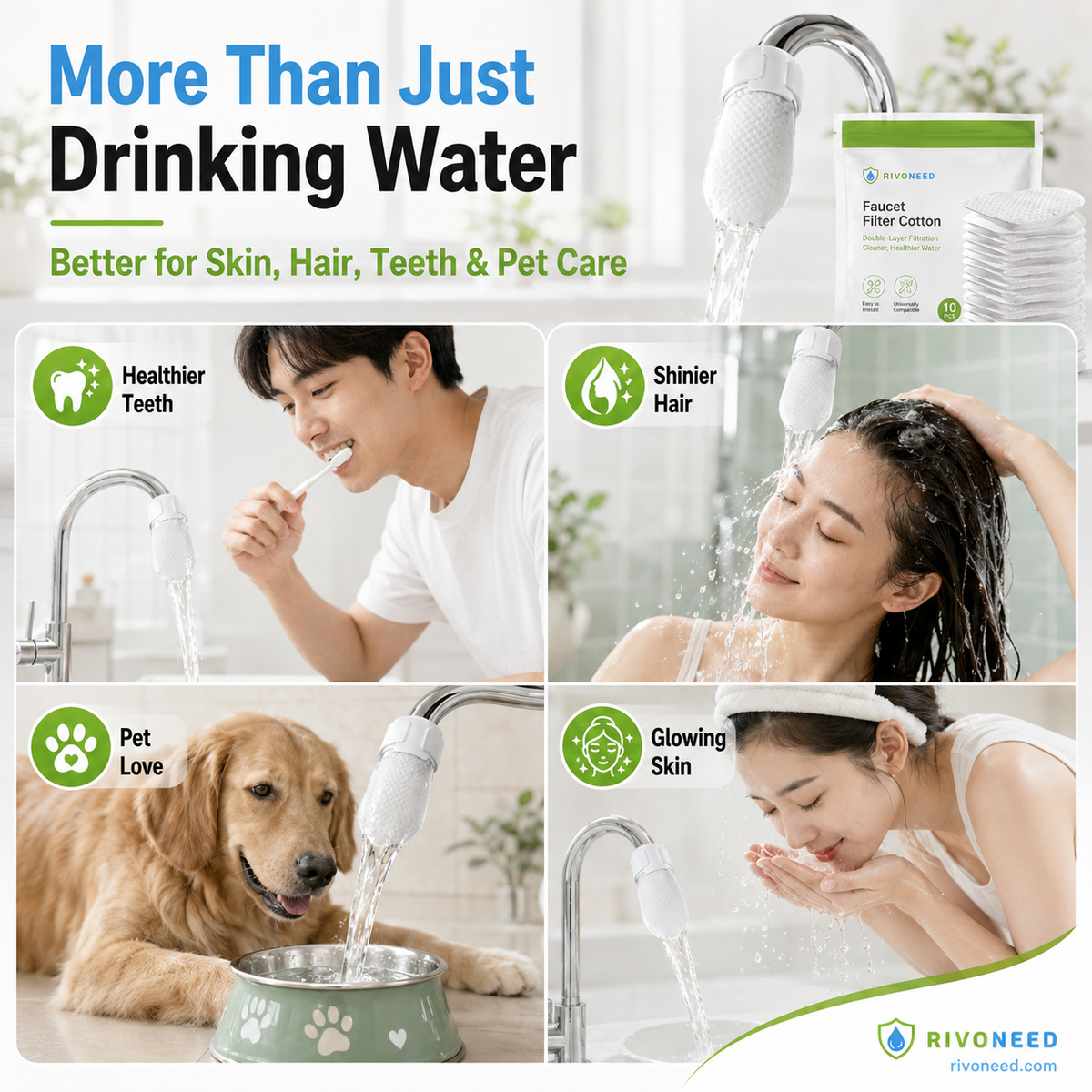📢📢50% OFF !! ⏰Anti-Splash Kitchen Faucet Filter for Sediment & Rust Removal