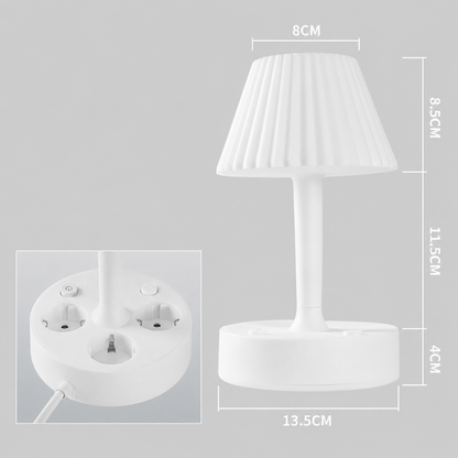 All-in-one design, multiple functions to meet your various needs!-Bedside Lamps With AC Outlets & USB Ports