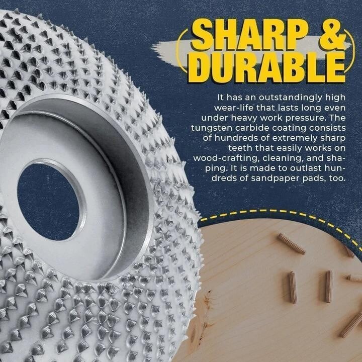 📢📢40% OFF !! ⏰Premium Wood Carving Disc for Angle Grinder