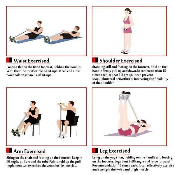 ✨2025 Hot Sale🔥32 Fitness Resistance Bands-4 Tube Pedal Ankle Puller