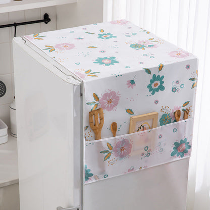 Refrigerator Dust Cover with Storage Pockets