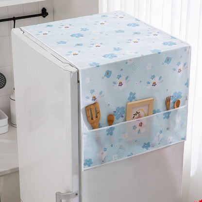 Refrigerator Dust Cover with Storage Pockets
