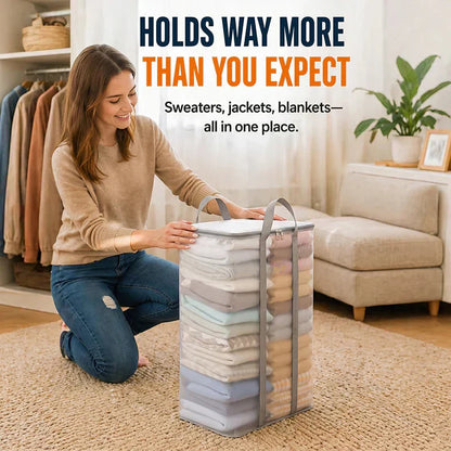 🔥 Time-limited offer: 50% off! 📦 Large, sturdy, thick, transparent plastic storage bag for clothes, moving & storage